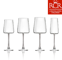 RCR Cristalleria Italiana Aria Collection 4 Piece Crystal Glass Set (Burgundy Wine (25.25 oz)), Size: One size, Clear